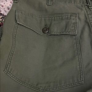 Olive Green Cargo cropped pants